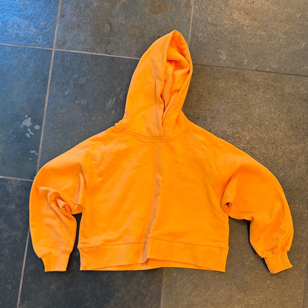 Zara Vibrant Orange Kids Hoodie cropped